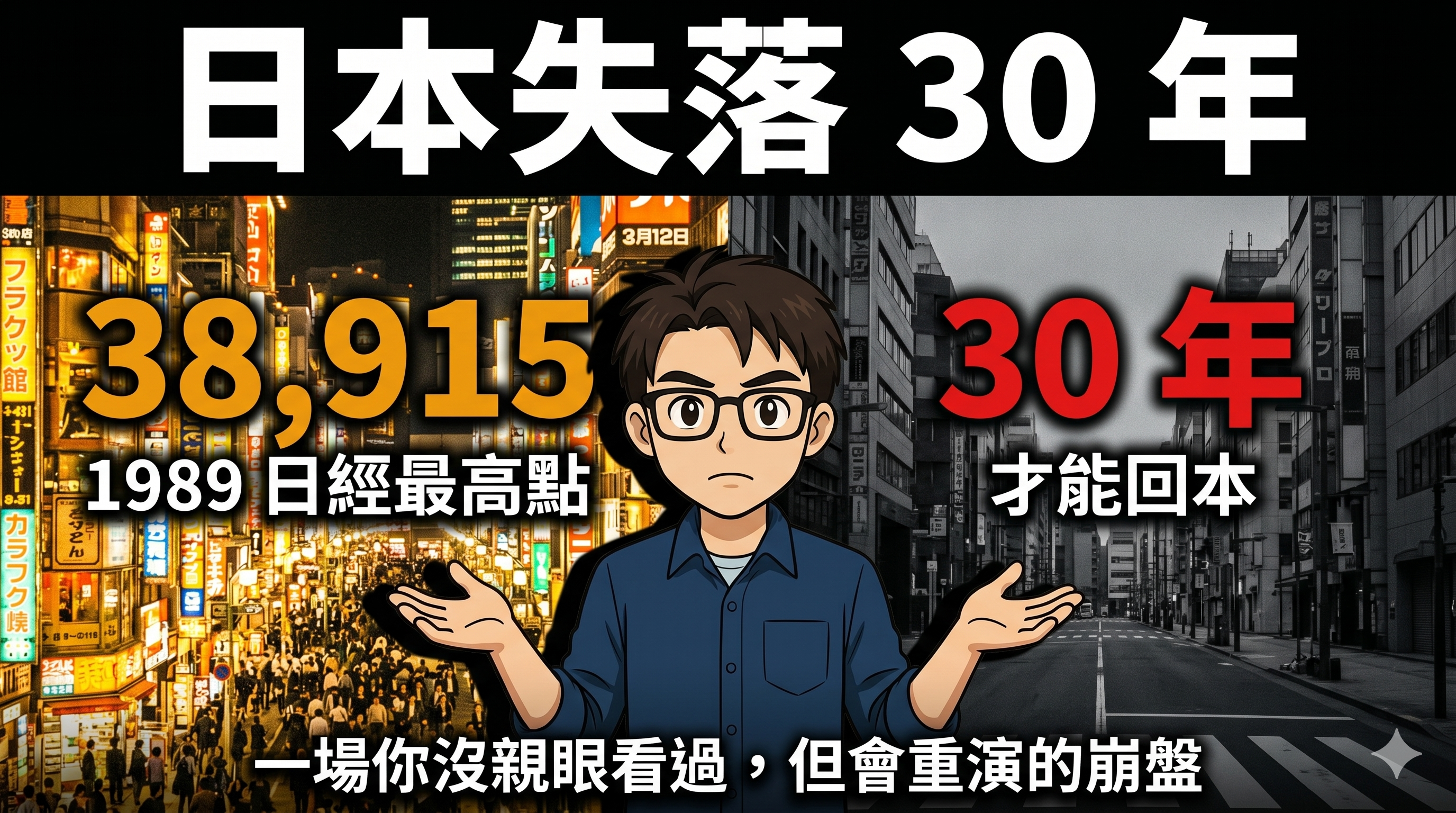 日本失落30年解析:1989年泡沫崩盤到2024年2月22日日經收復34年又55天的完整時間線圖解