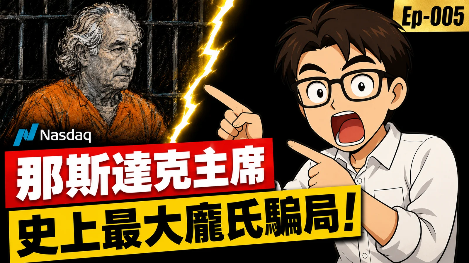 馬多夫龐氏騙局關鍵數字：帳面 650 億美元與實際本金 175 億美元的對比視覺化