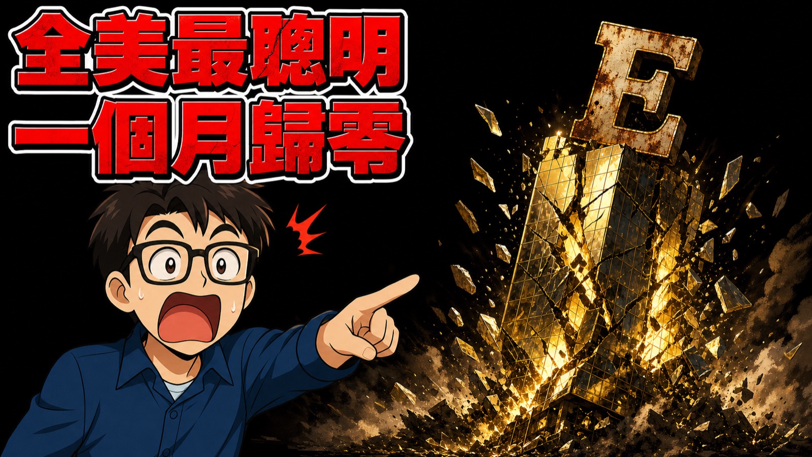 安隆案三大造假手法視覺化：金光閃閃的摩天大樓正面，背後其實是好萊塢電影佈景的木板牆
